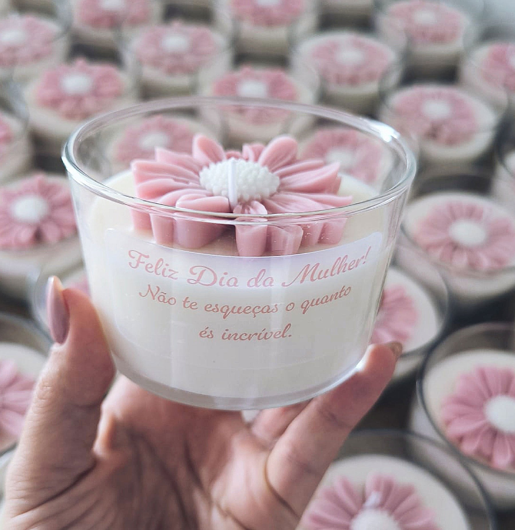 Vela com mensagem personalizada